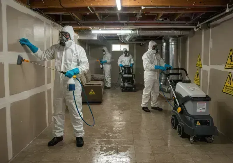 Basement Moisture Removal and Structural Drying process in West Pleasant View, CO